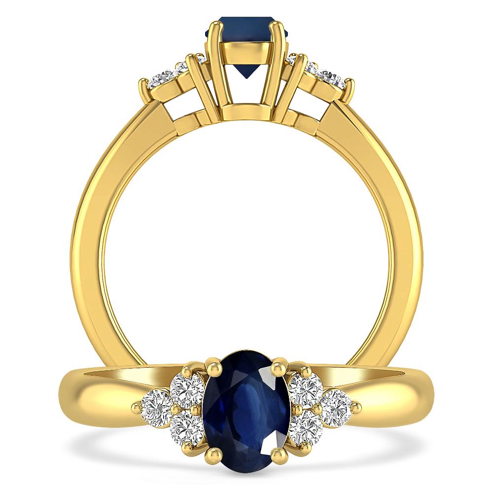 Yellow Gold - Sapphire