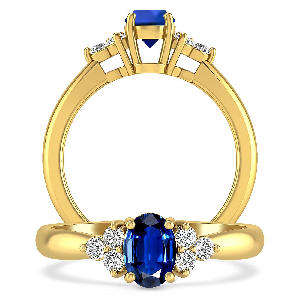 Yellow Gold - Sapphire