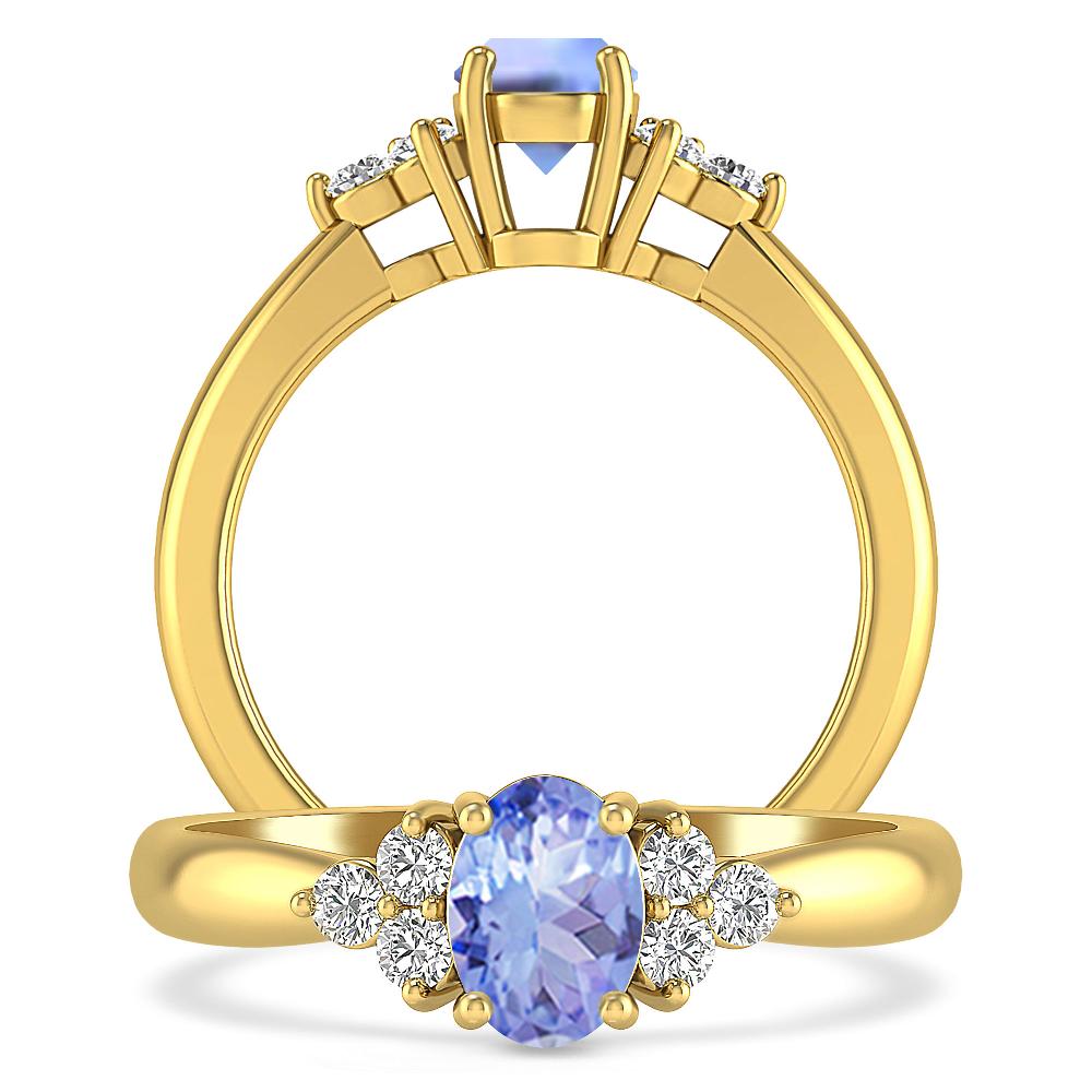 Yellow Gold - Tanzanite