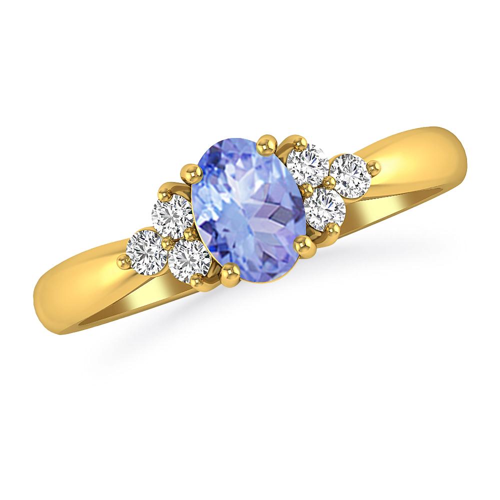 Yellow Gold - Tanzanite