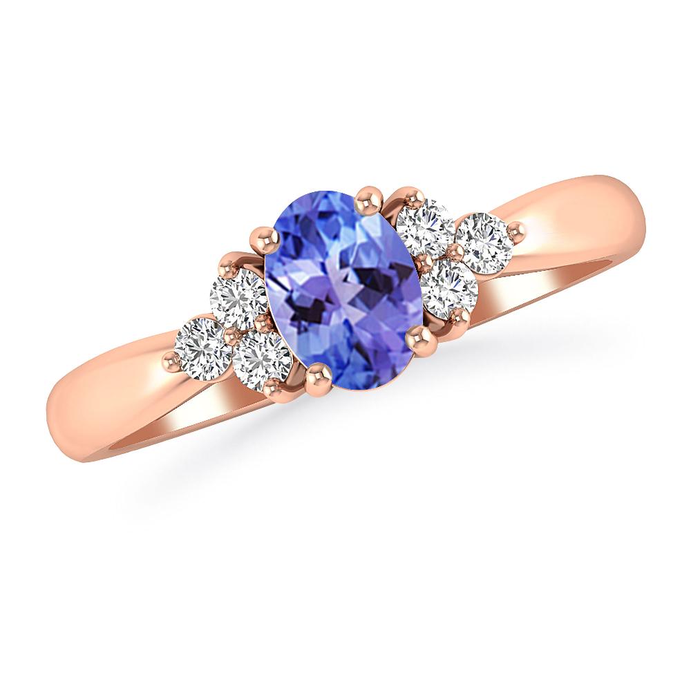 Rose Gold - Tanzanite