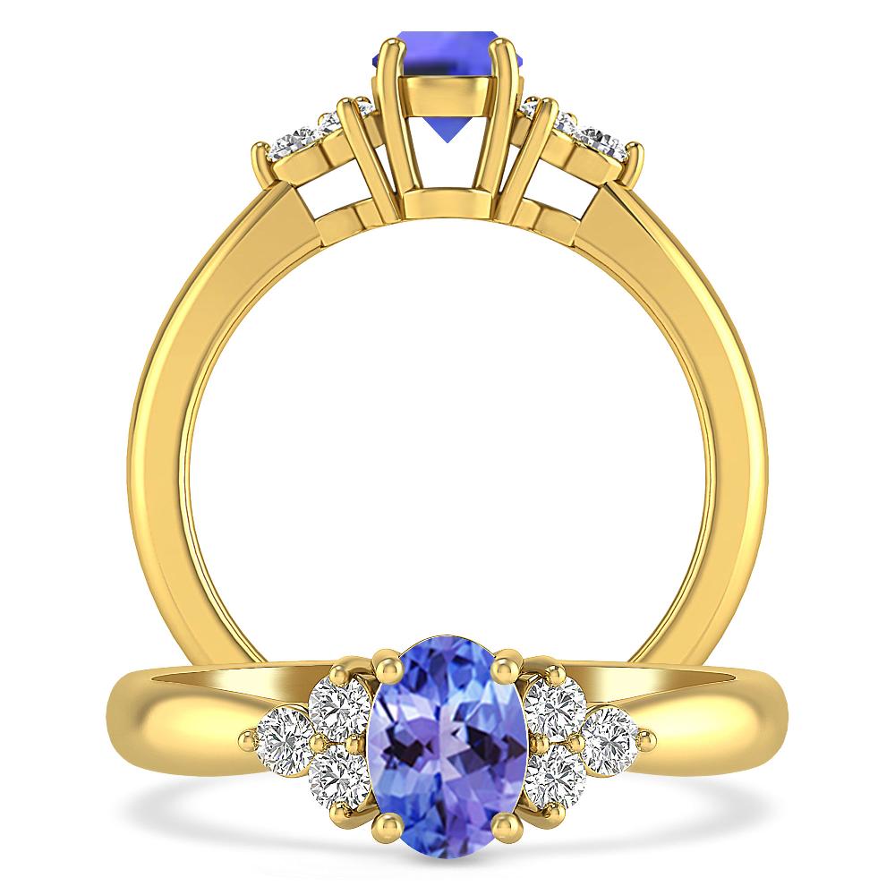 Yellow Gold - Tanzanite