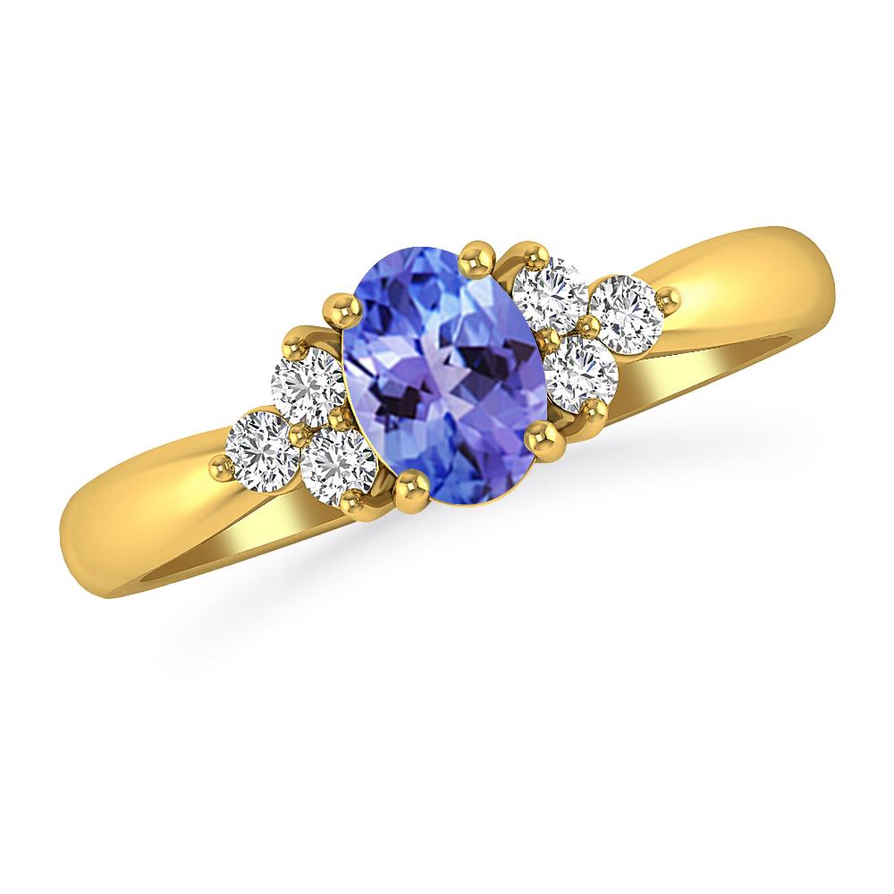 Yellow Gold - Tanzanite