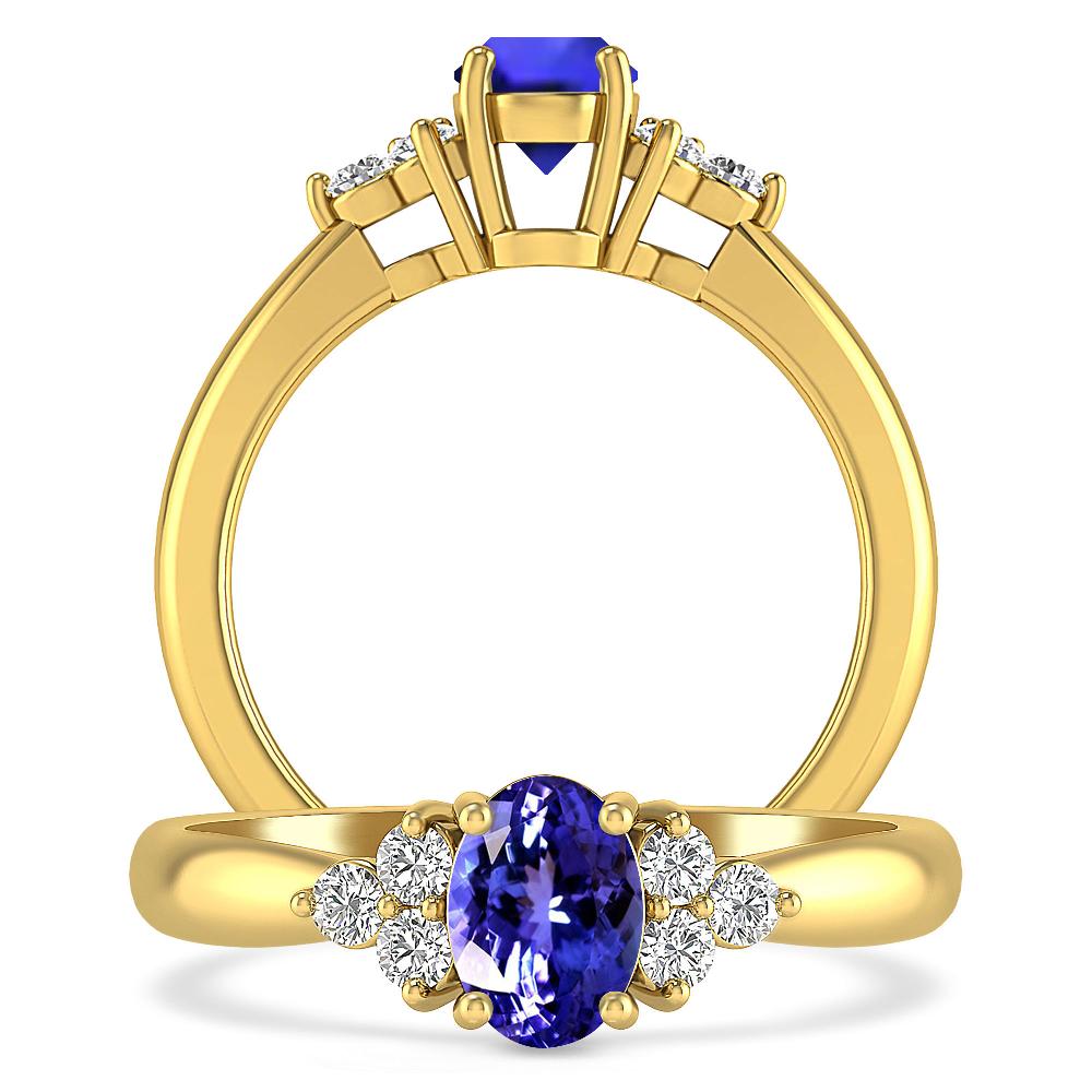 Yellow Gold - Tanzanite