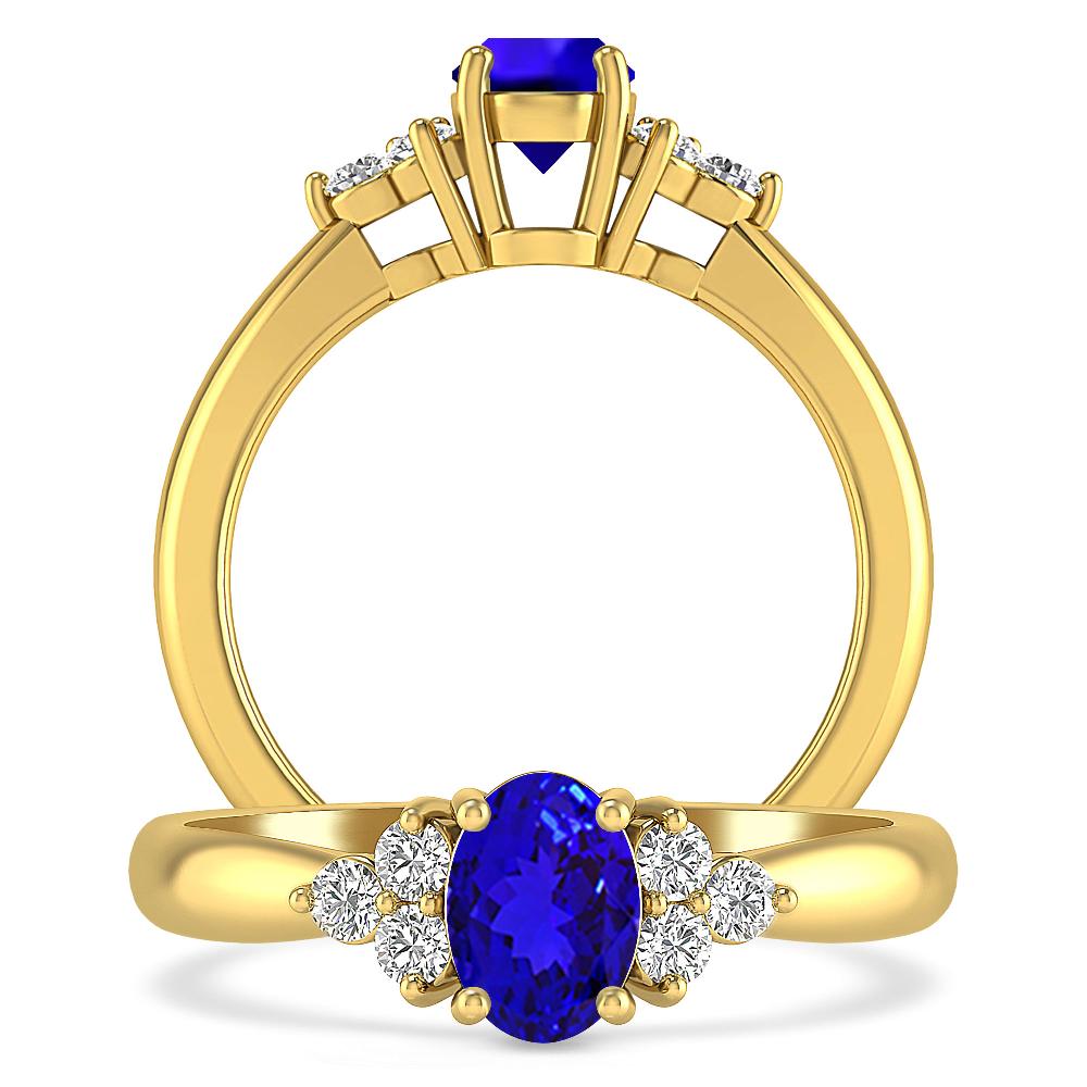 Yellow Gold - Tanzanite