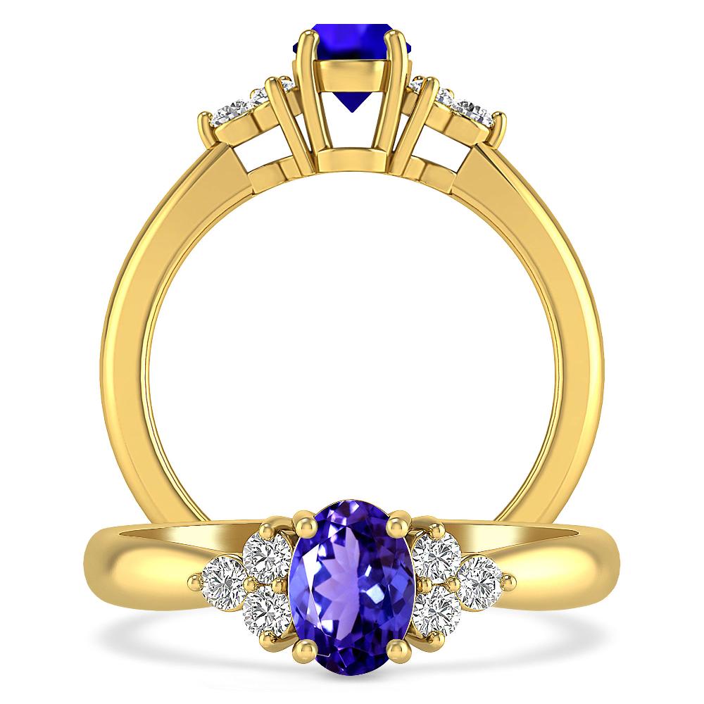 Yellow Gold - Tanzanite