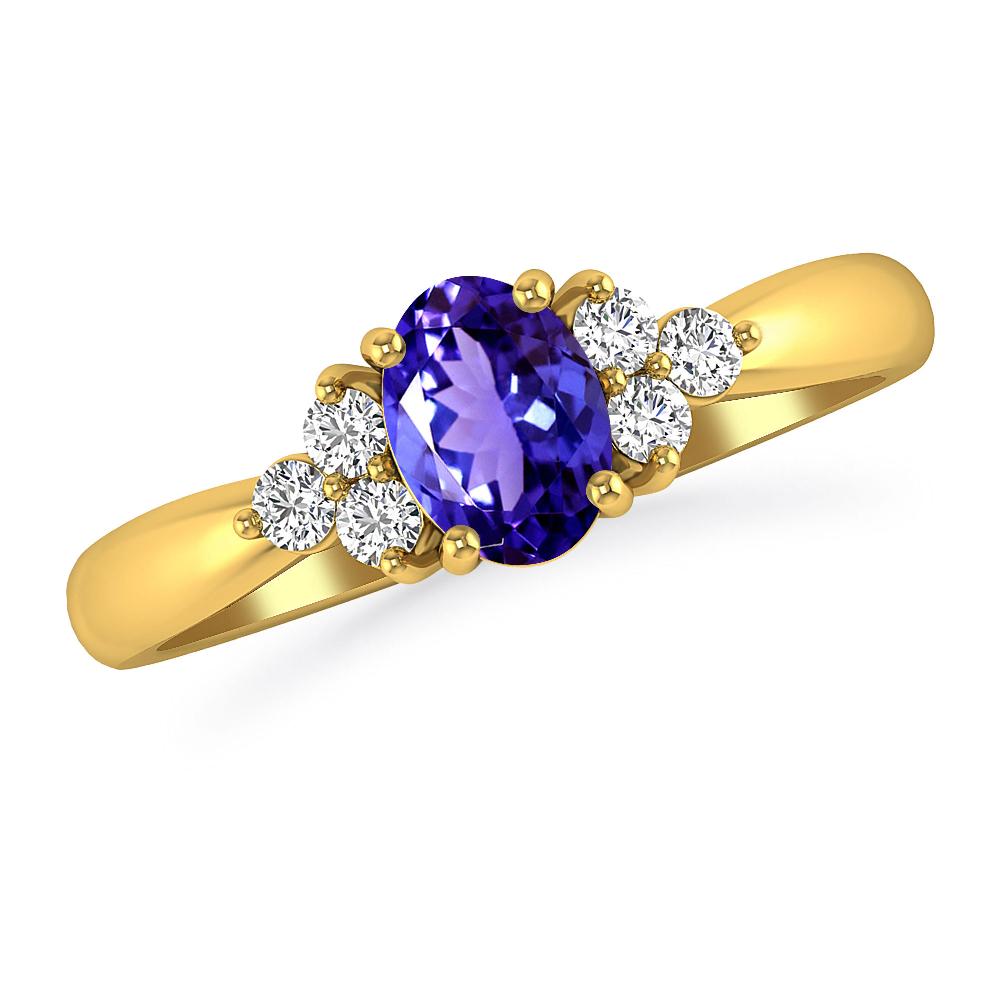 Yellow Gold - Tanzanite