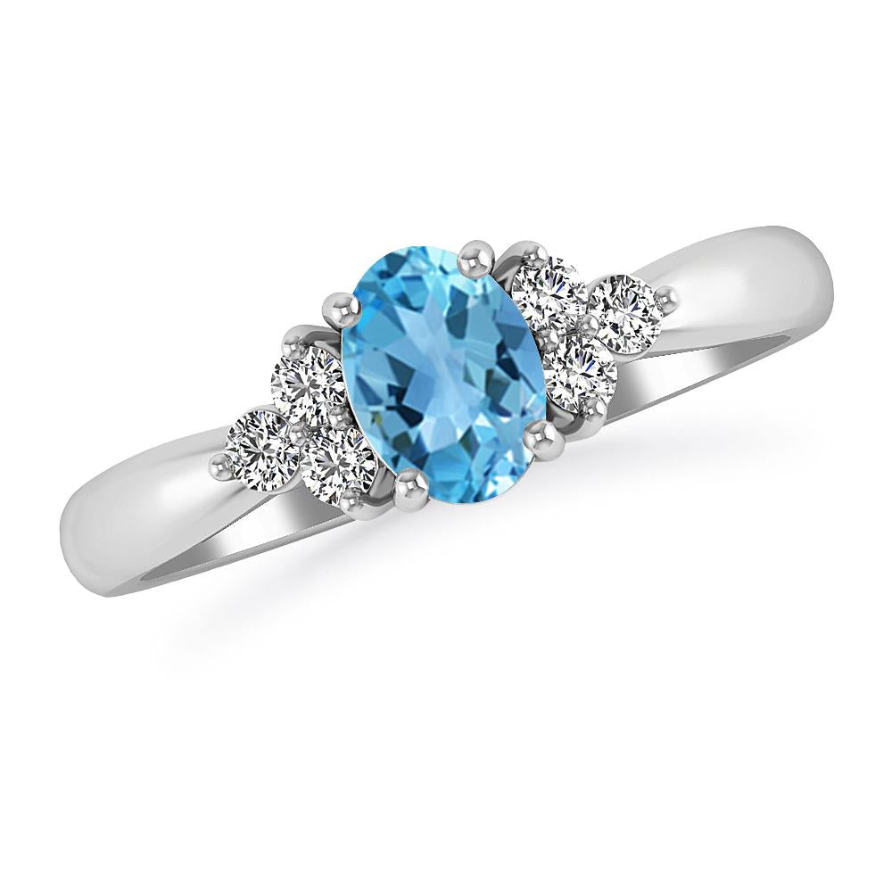 White Gold - Blue Topaz