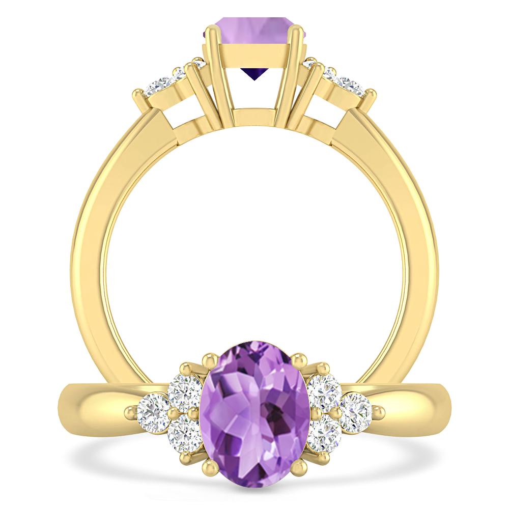 Yellow Gold - Amethyst