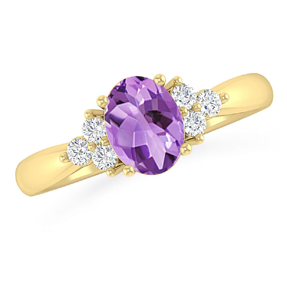 Yellow Gold - Amethyst