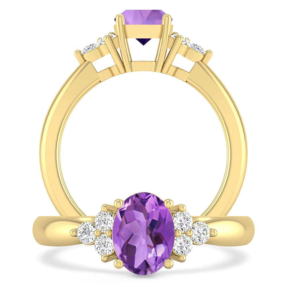 Yellow Gold - Amethyst