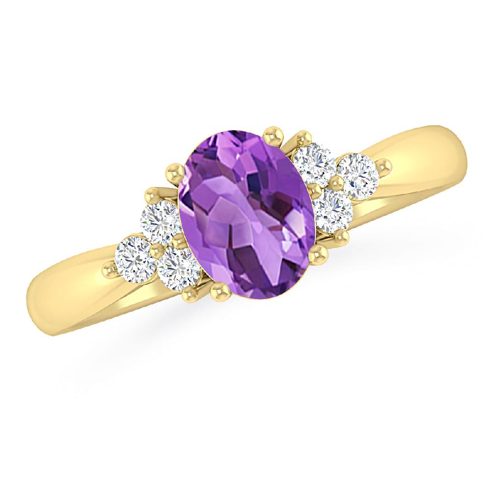 Yellow Gold - Amethyst