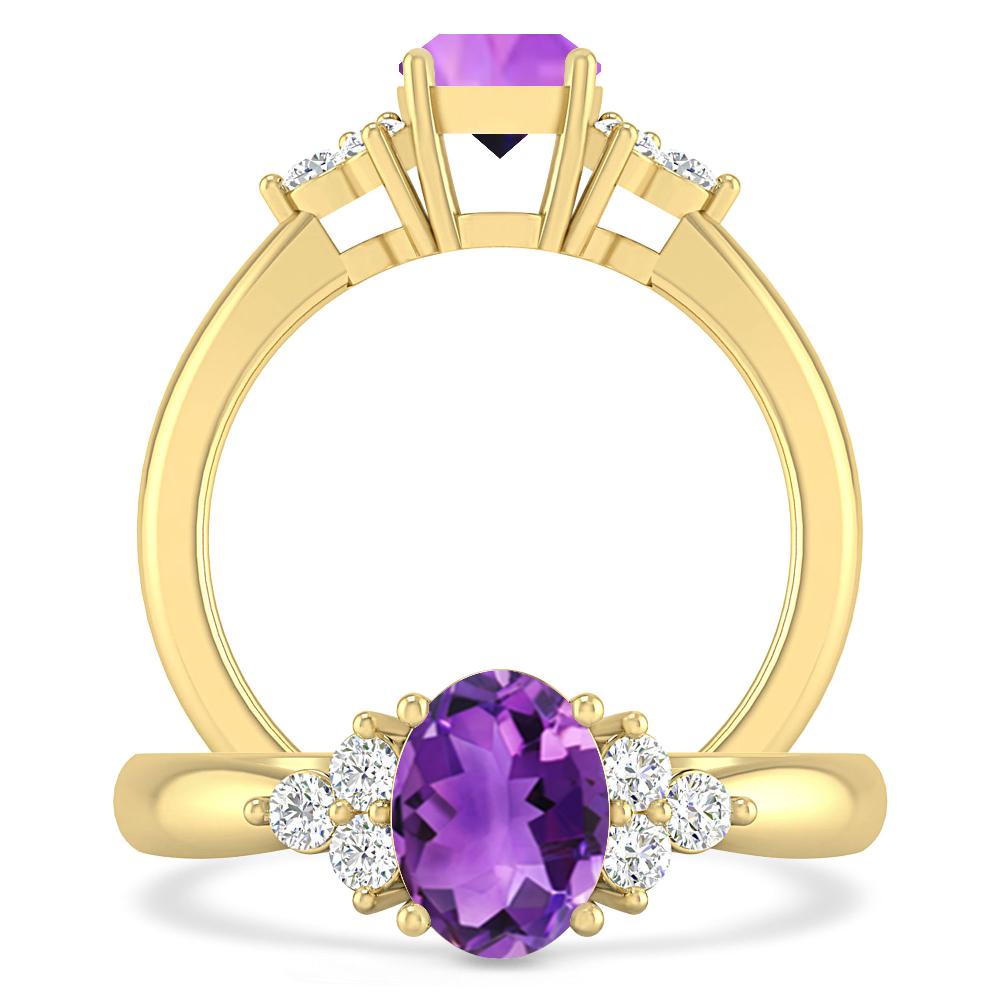 Yellow Gold - Amethyst