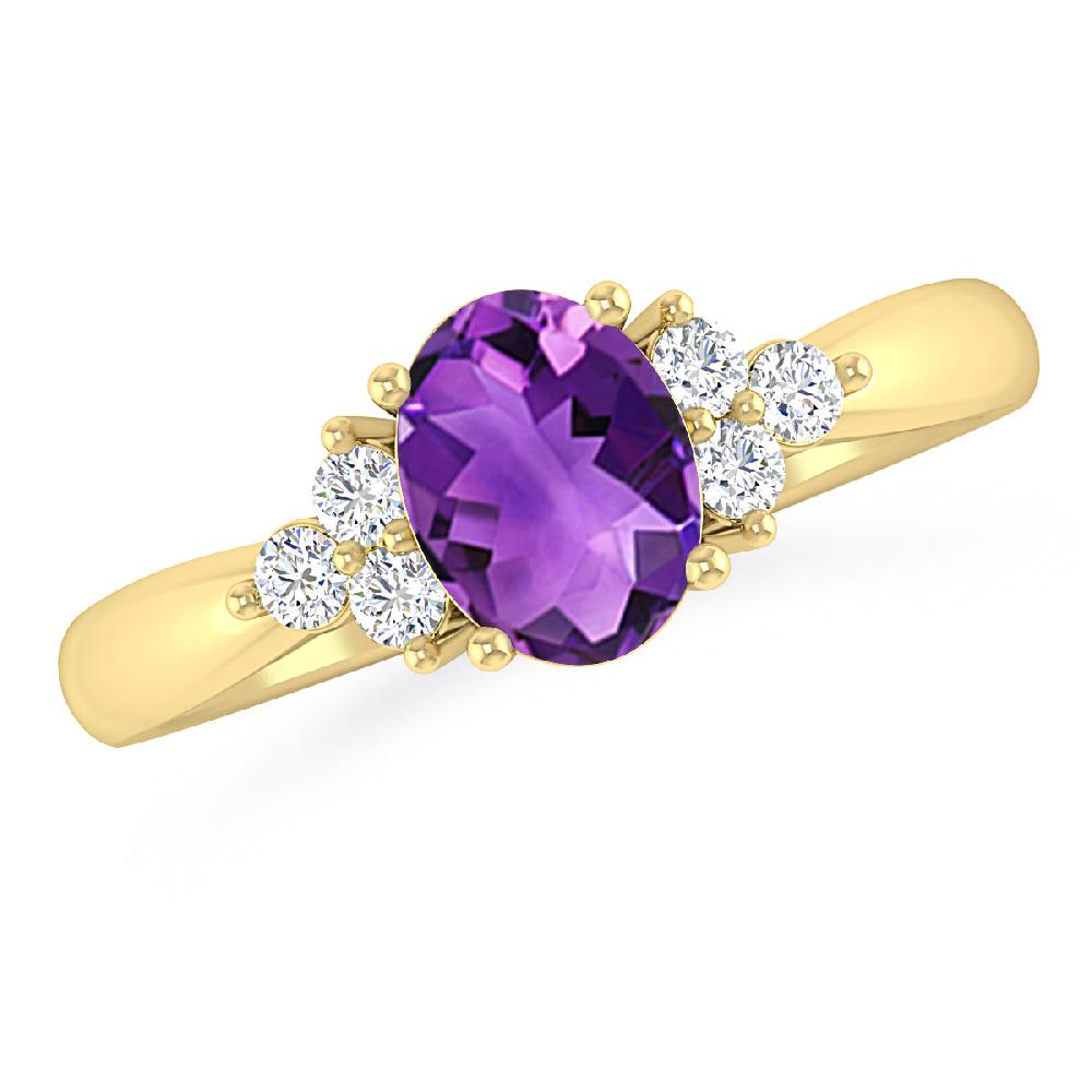 Yellow Gold - Amethyst