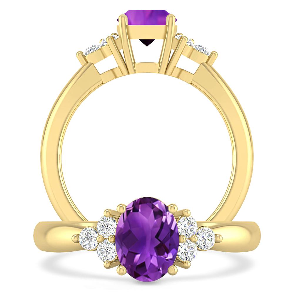 Yellow Gold - Amethyst