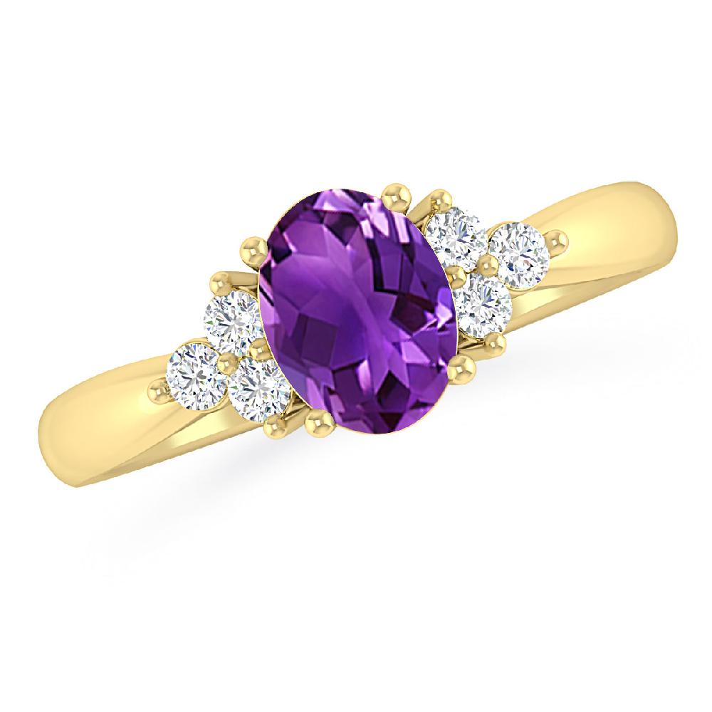 Yellow Gold - Amethyst