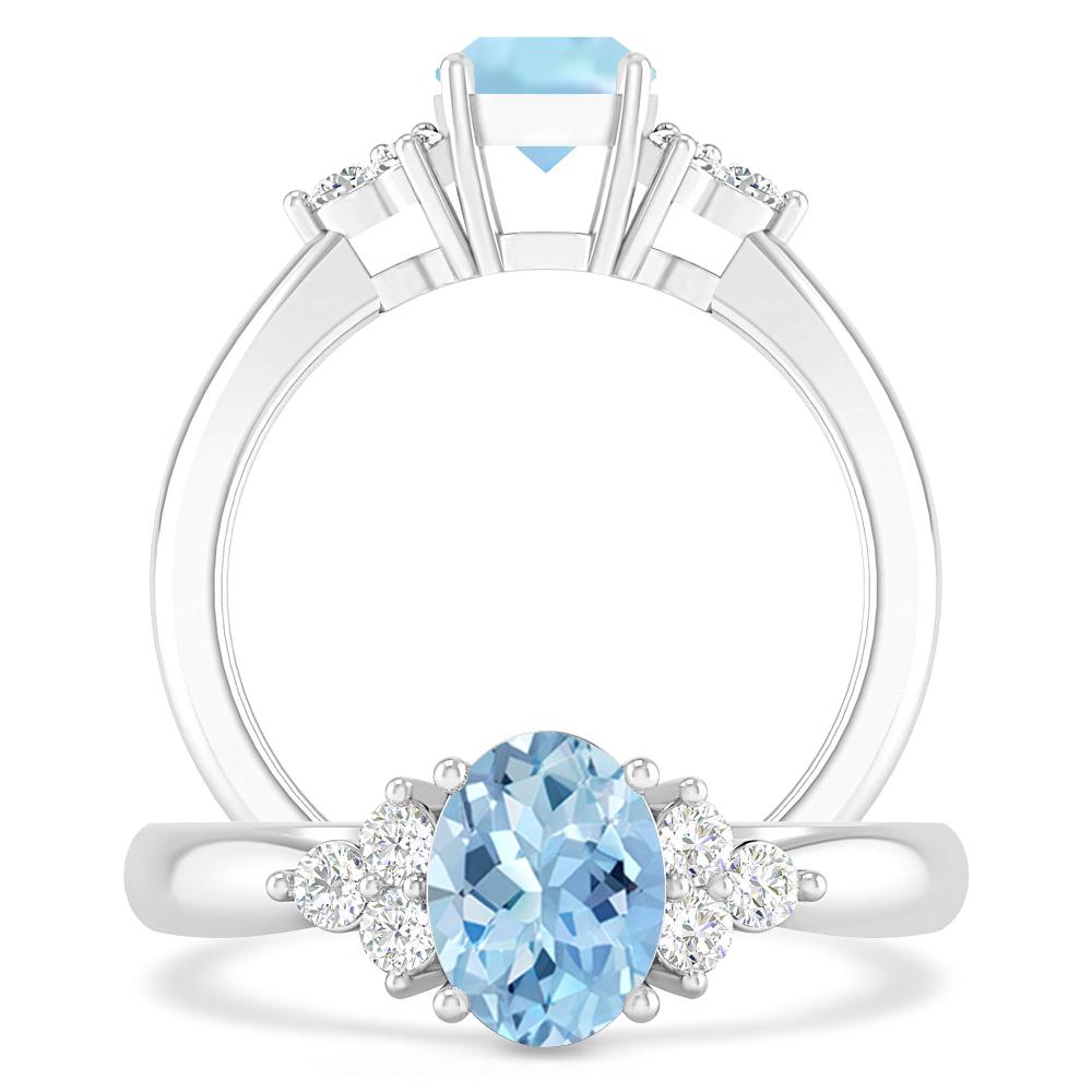 White Gold - Aquamarine