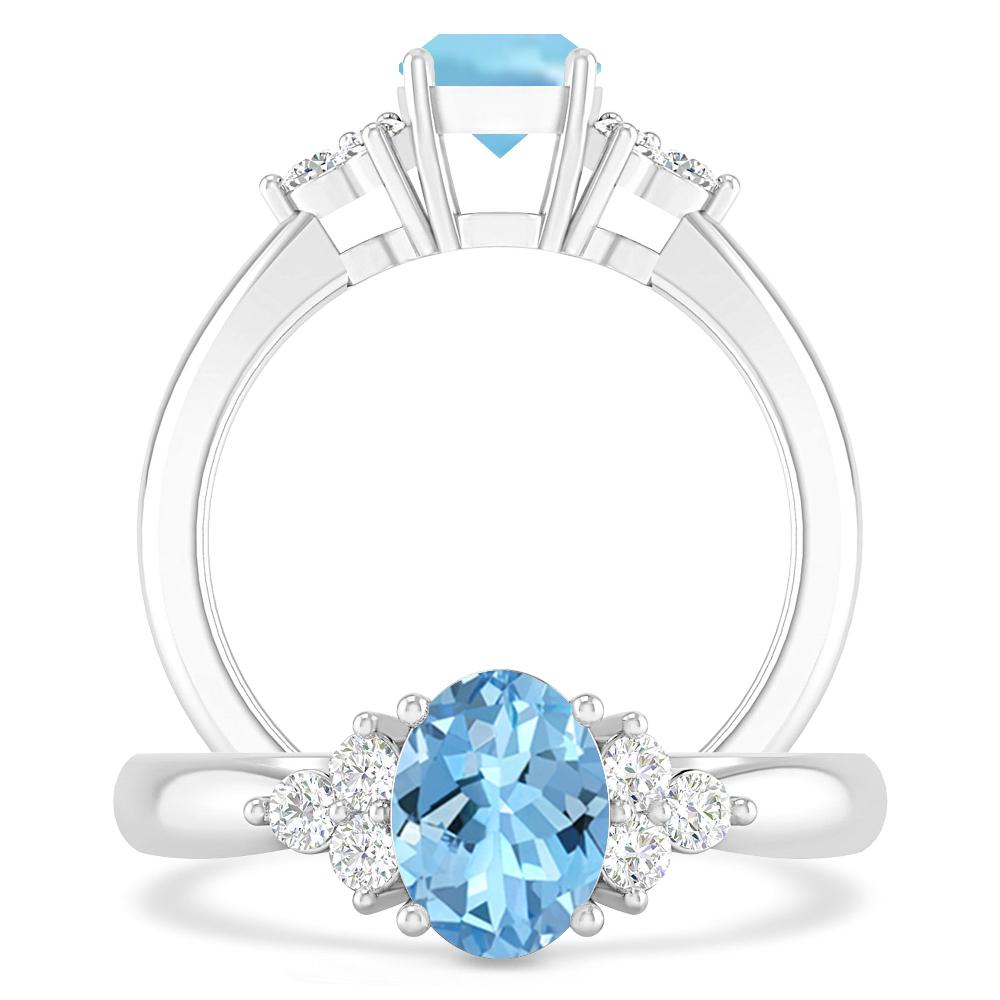 White Gold - Aquamarine