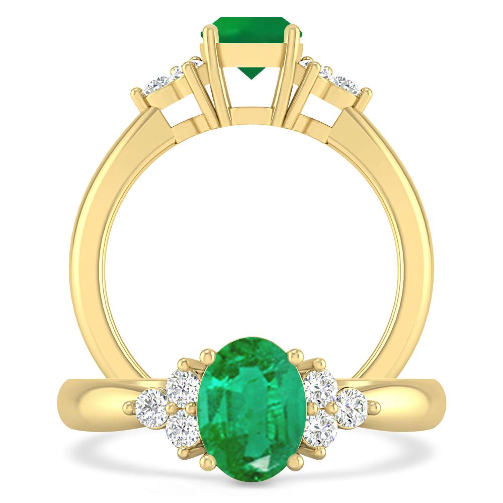 Yellow Gold - Emerald