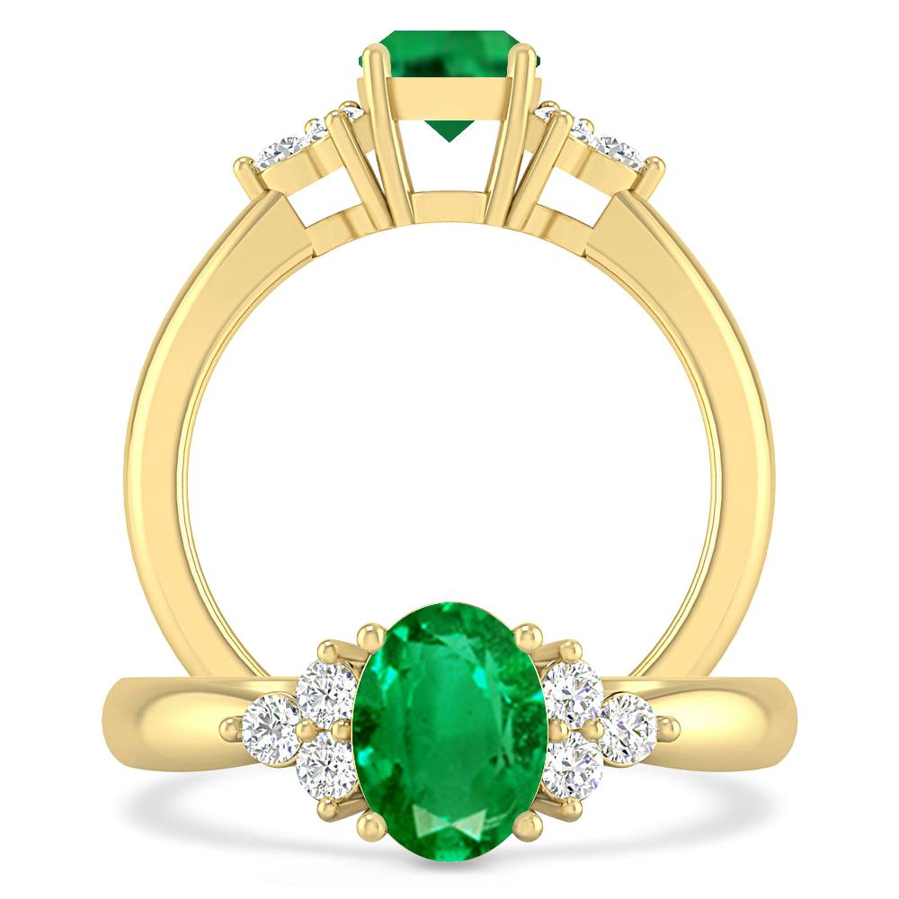 Yellow Gold - Emerald