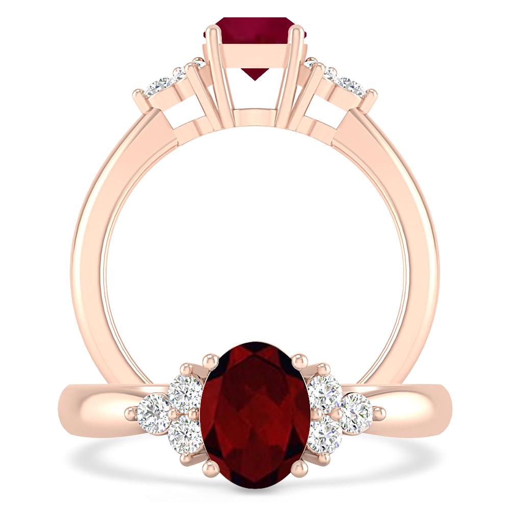 Rose Gold - Garnet