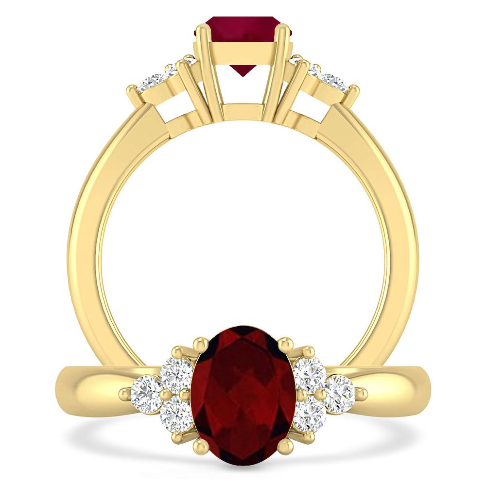 Yellow Gold - Garnet