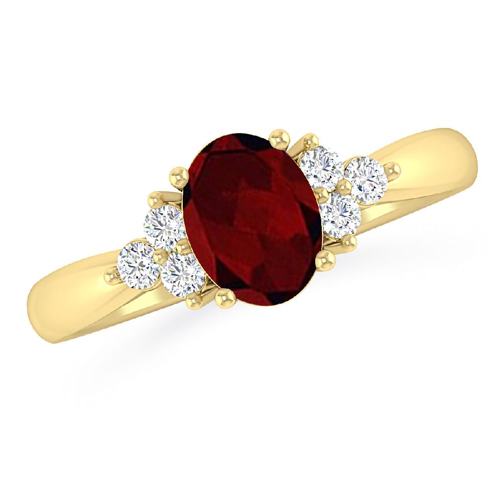 Yellow Gold - Garnet