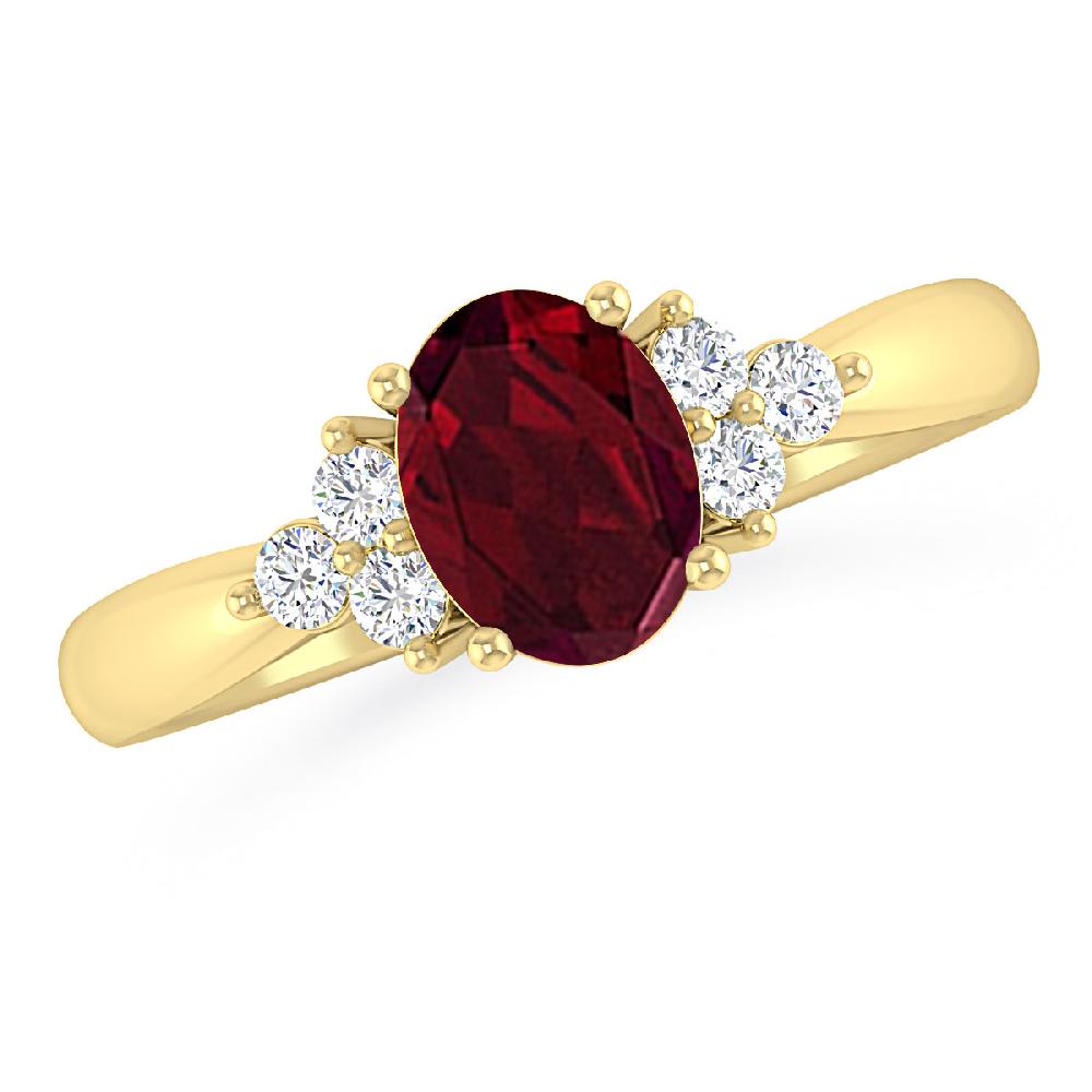 Yellow Gold - Garnet