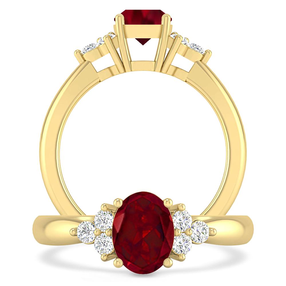 Yellow Gold - Garnet