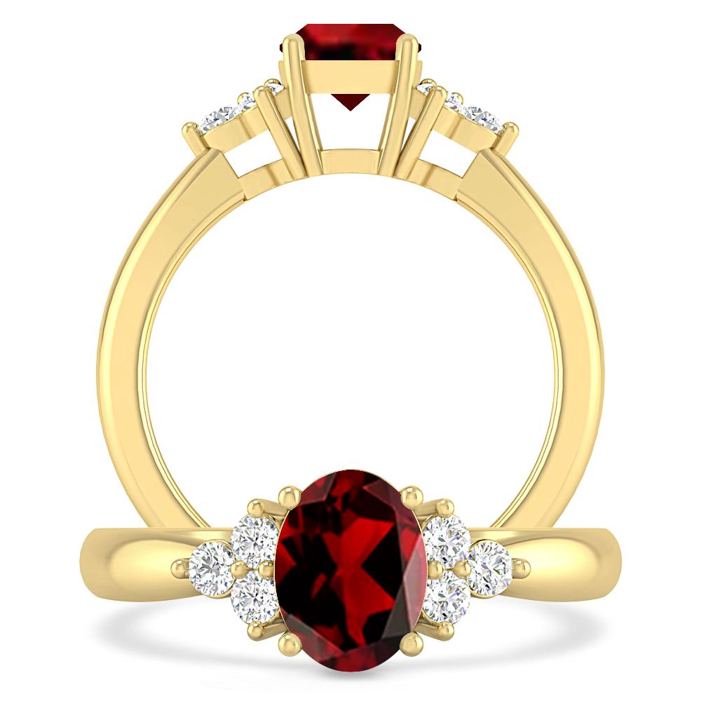 Yellow Gold - Garnet