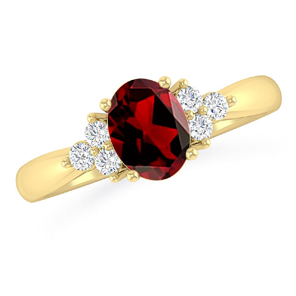 Yellow Gold - Garnet