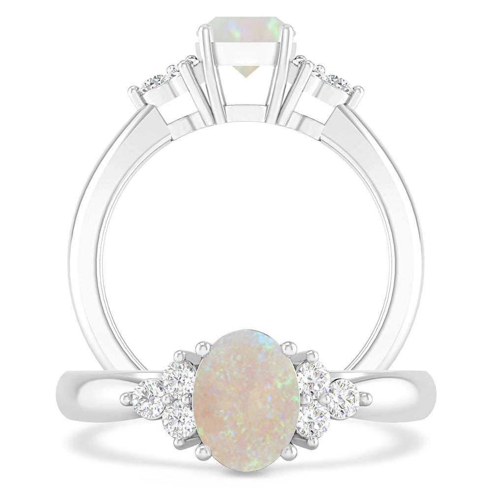 White Gold - Opal