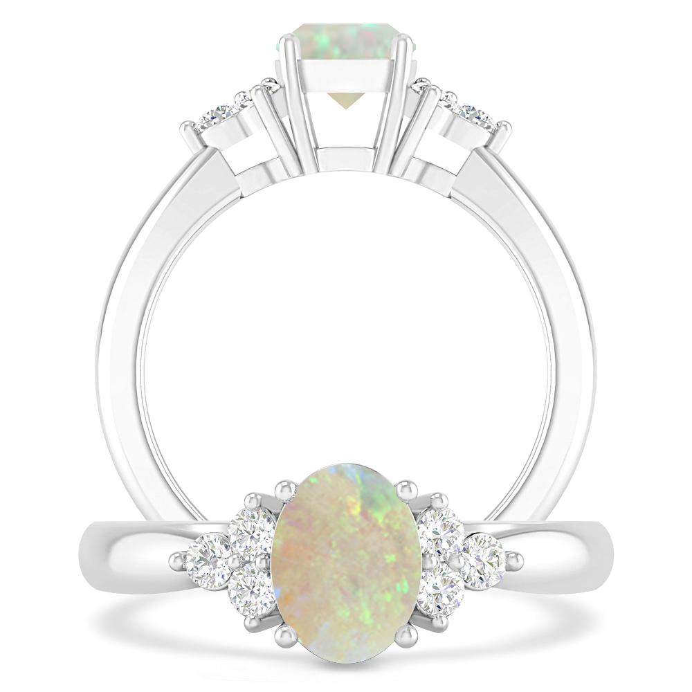 White Gold - Opal