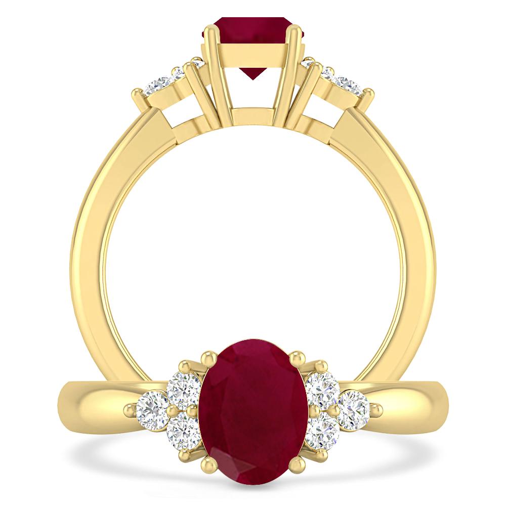 Yellow Gold - Ruby