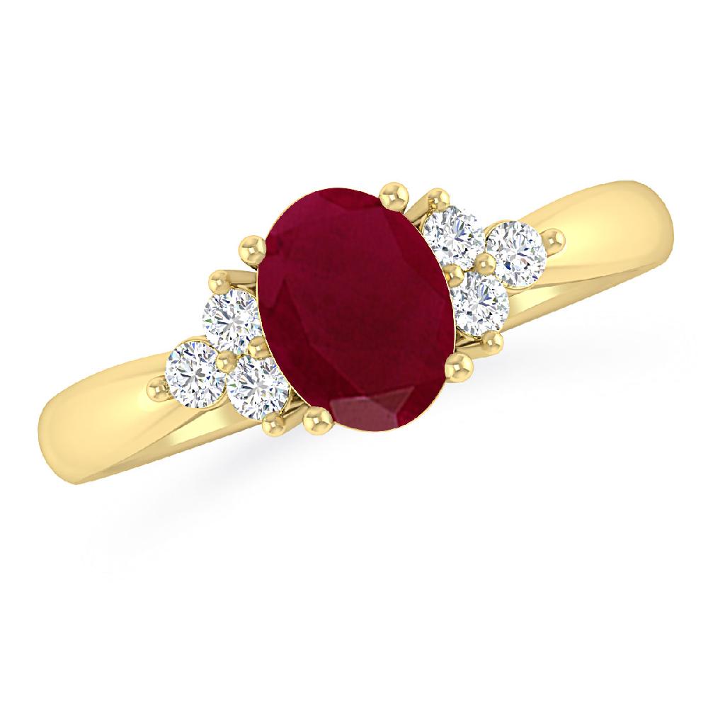 Yellow Gold - Ruby