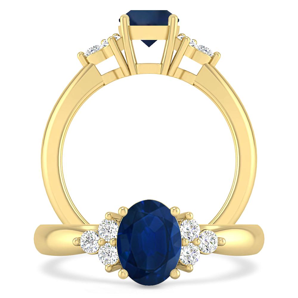 Yellow Gold - Sapphire