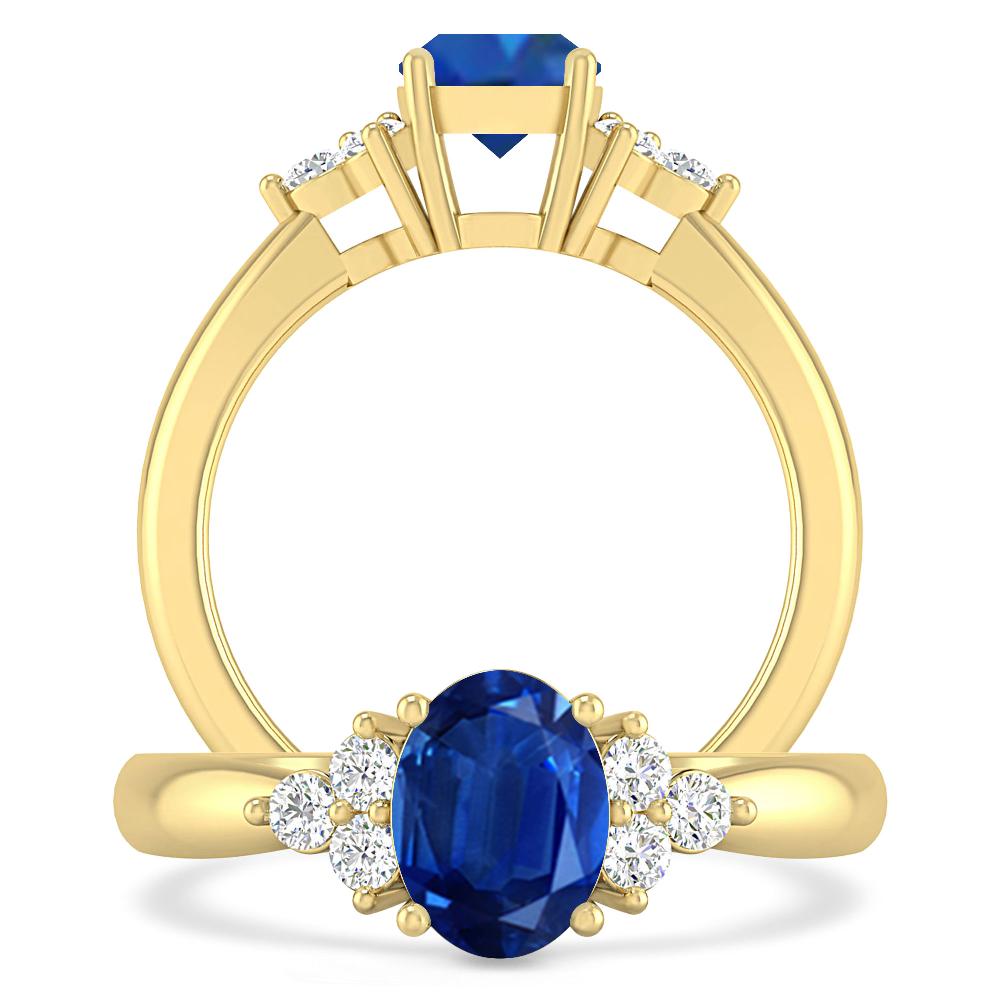 Yellow Gold - Sapphire