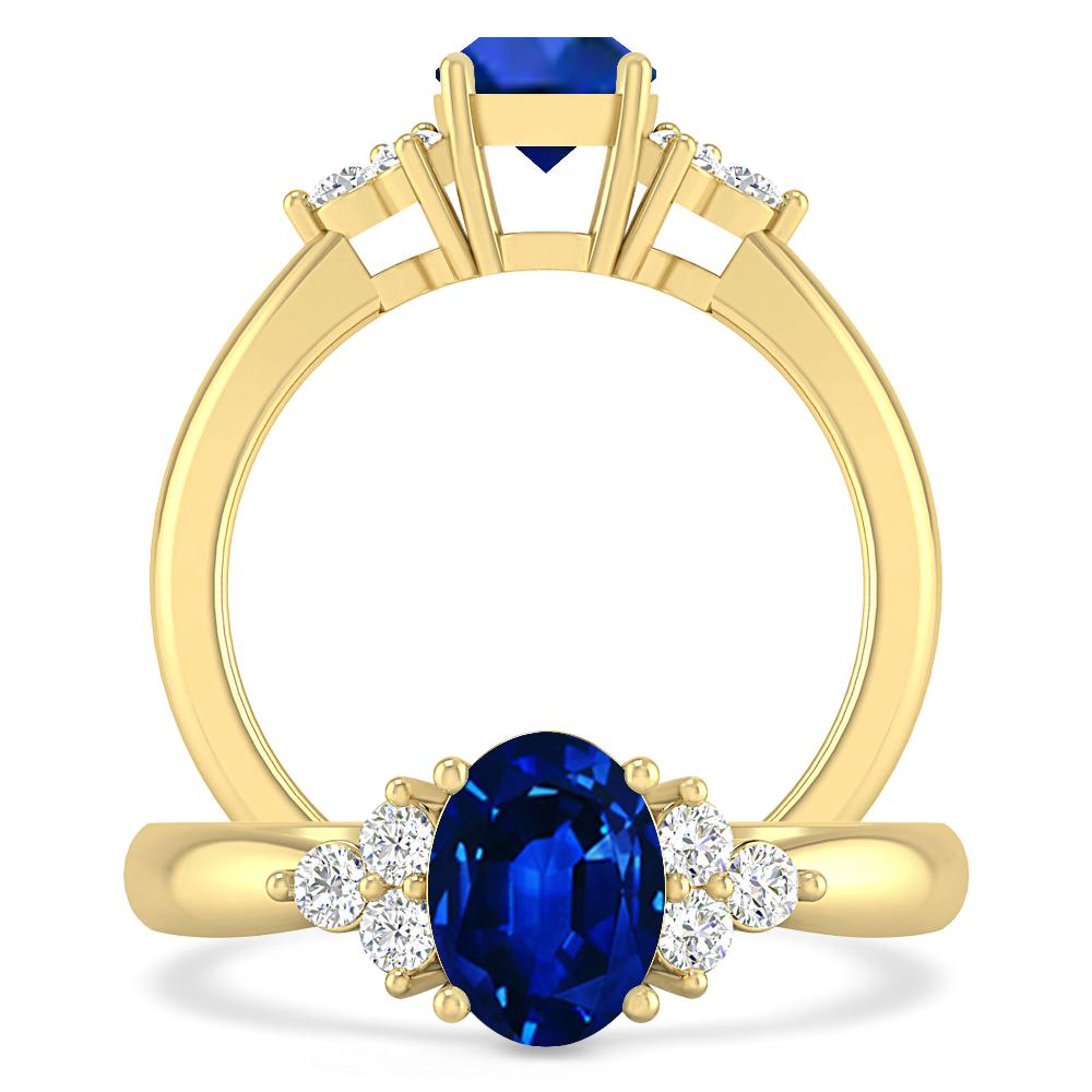 Yellow Gold - Sapphire