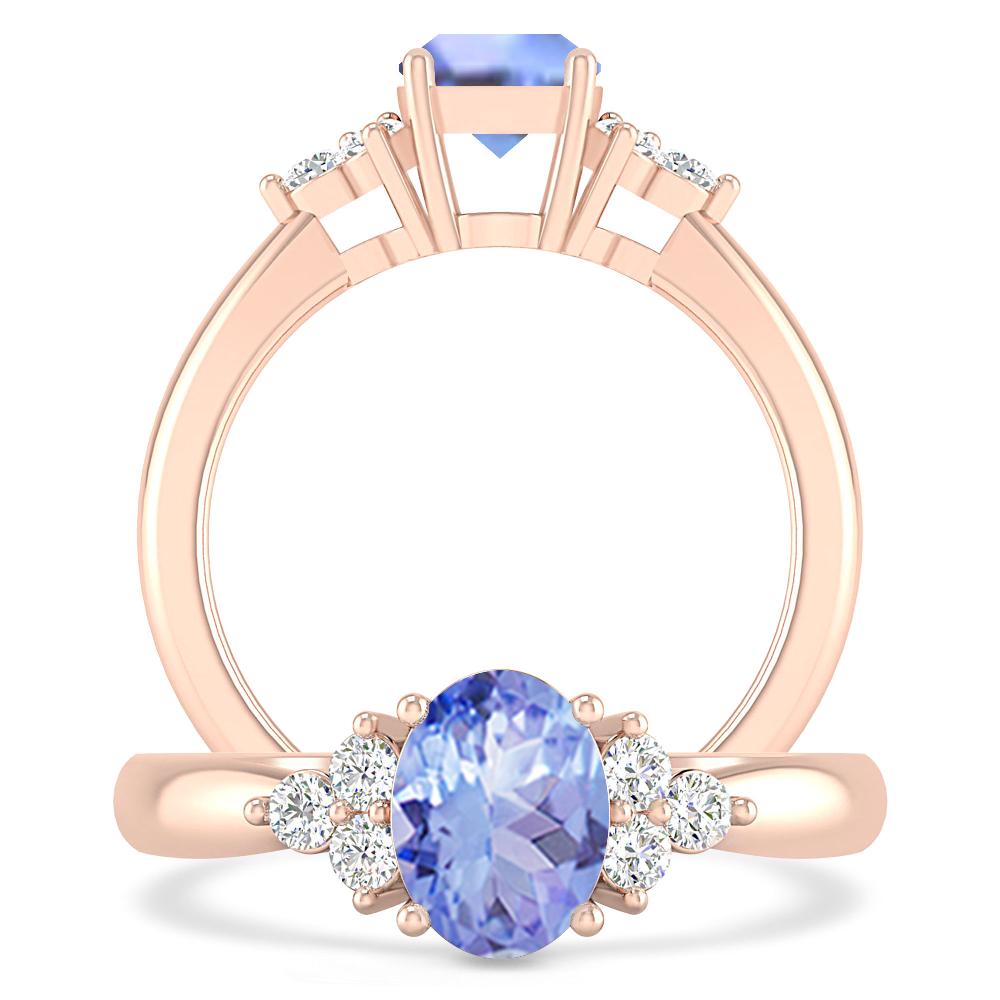 Rose Gold - Tanzanite