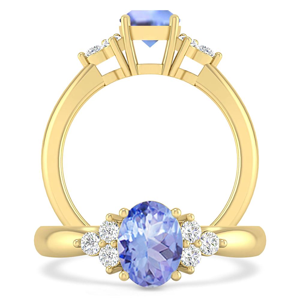 Yellow Gold - Tanzanite