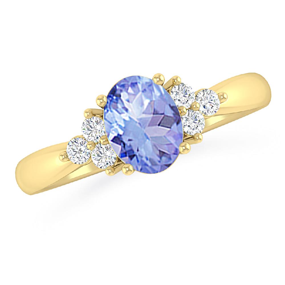 Yellow Gold - Tanzanite