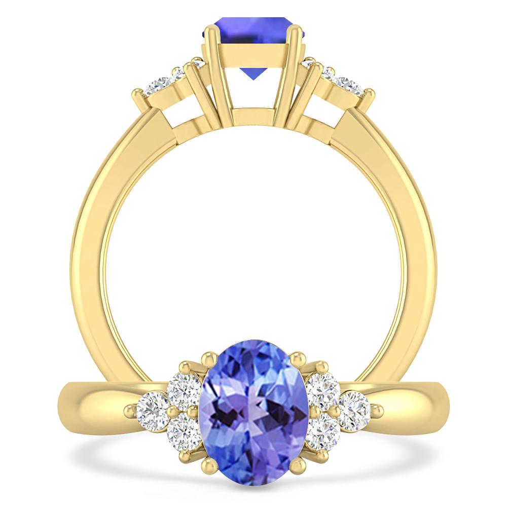 Yellow Gold - Tanzanite