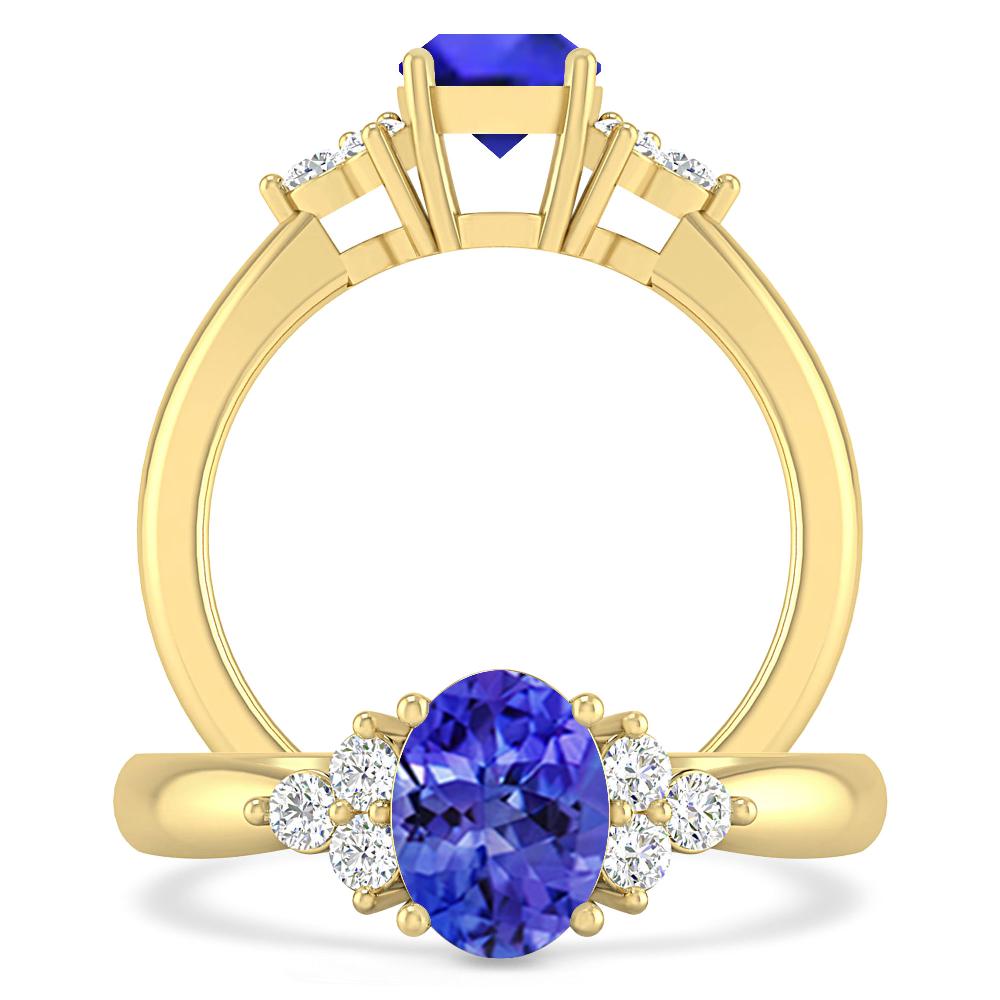 Yellow Gold - Tanzanite