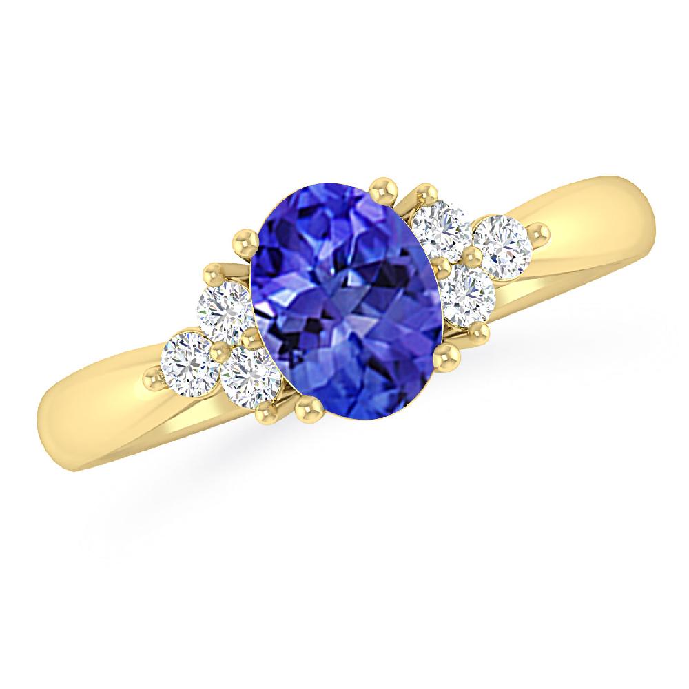 Yellow Gold - Tanzanite