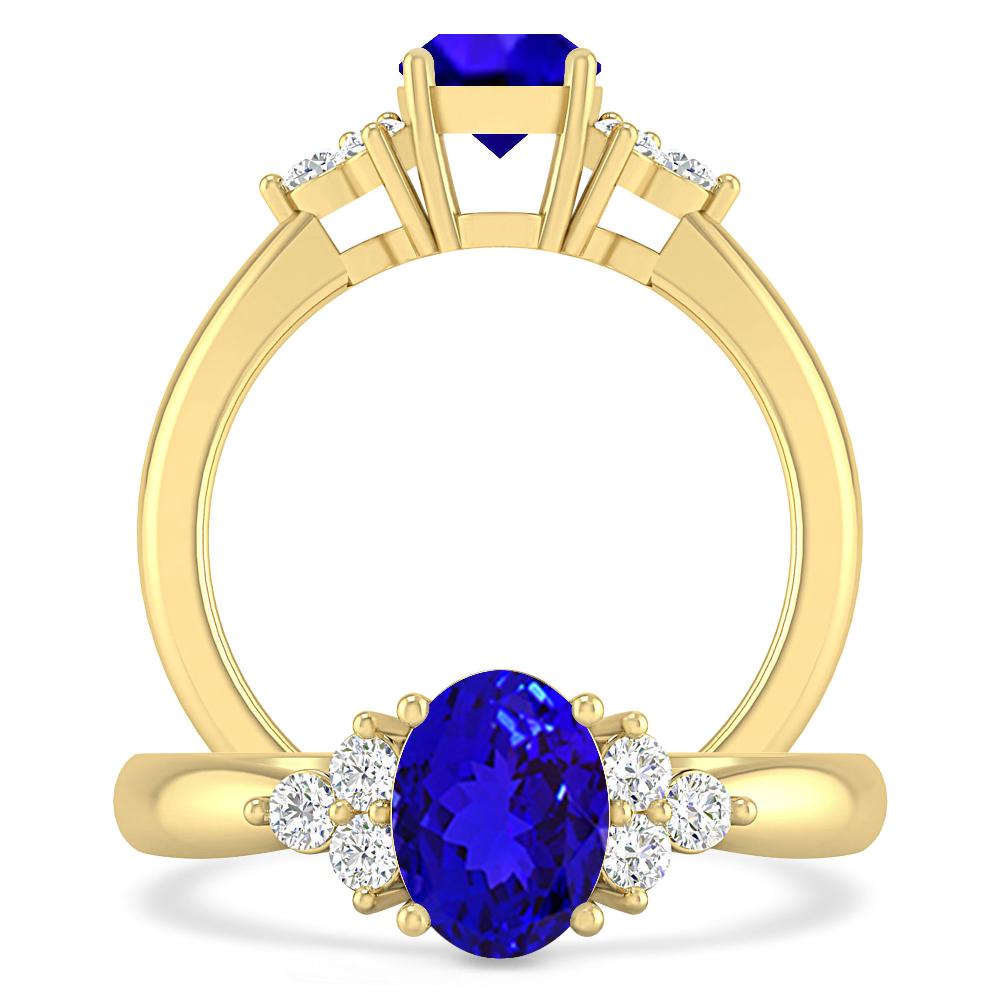 Yellow Gold - Tanzanite