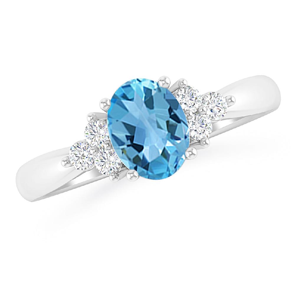 White Gold - Blue Topaz