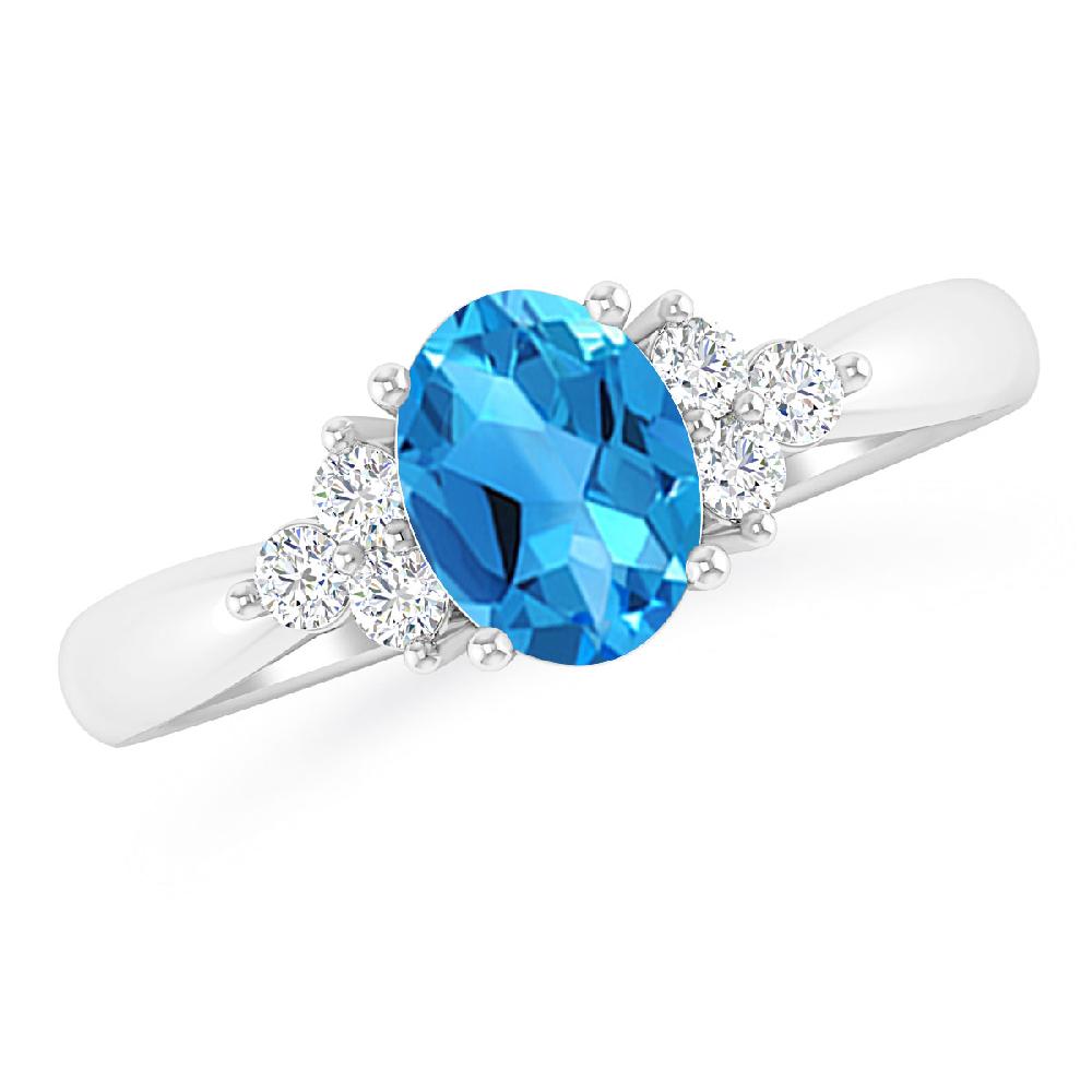 White Gold - Blue Topaz