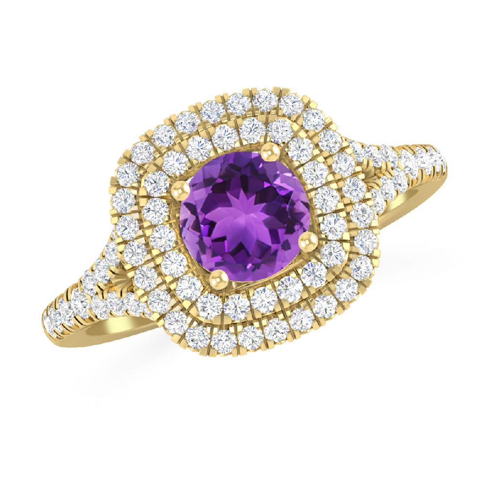 Yellow Gold - Amethyst