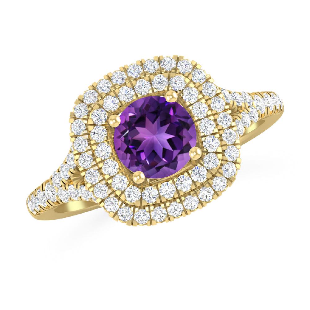 Yellow Gold - Amethyst