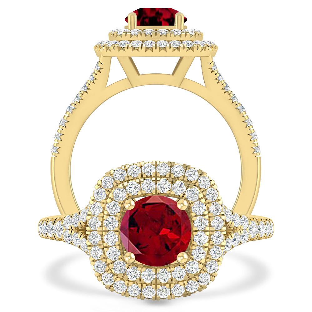 Yellow Gold - Garnet